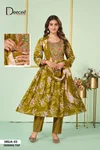 Srija Vol 2 By Deecee Rayon Foil Printed Embroidery Anarkali Kurtis Set